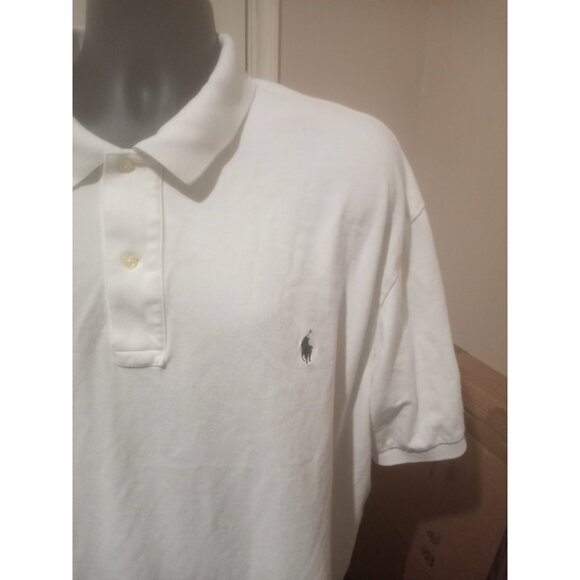 Polo Ralph Lauren Polo Shirt Mens 3XB Big White Short Sleeve Pony Collar Top - Picture 7 of 14